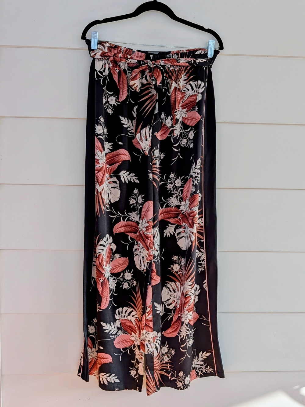 Victoria's Secret Luxe Satin Floral Wide-Leg Sleep Pant, L